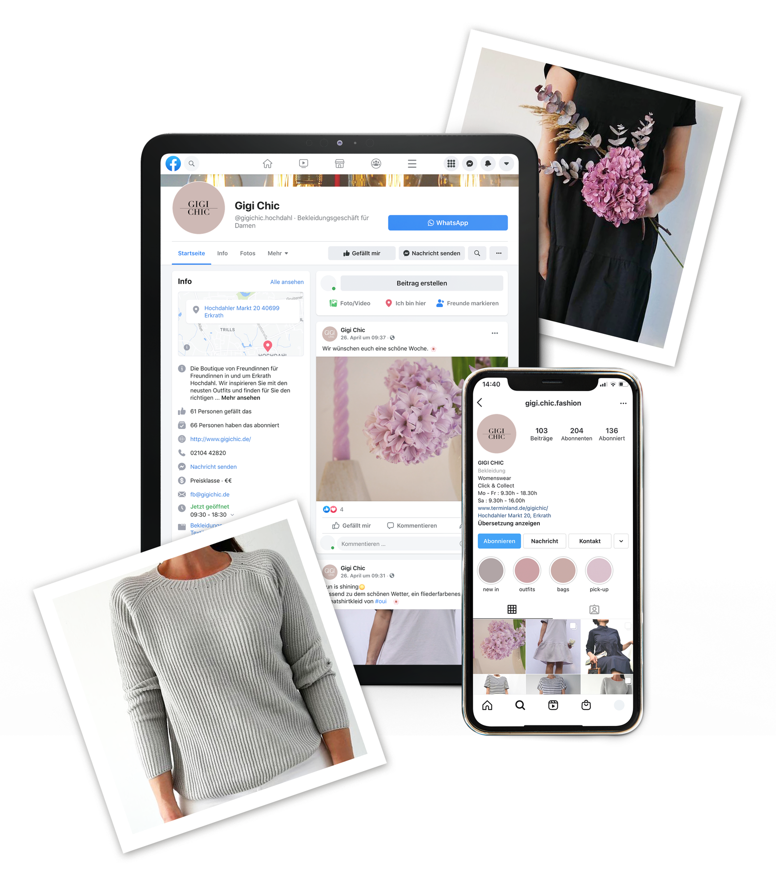 Gigi Chic auf Instagram und Facebook